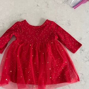Hanna Andersson Red Dress with Gold Dots